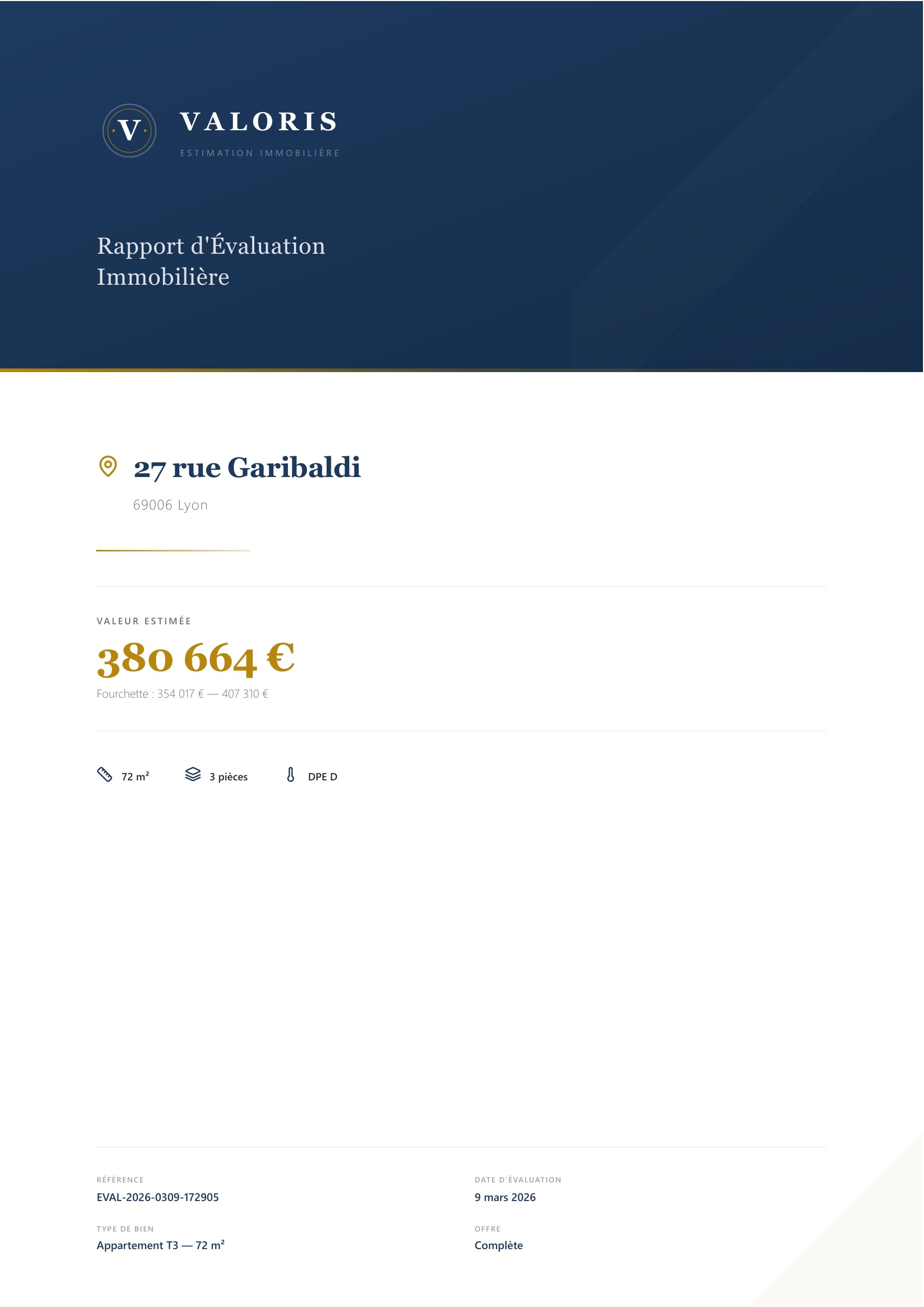 Rapport VALORIS - Page de garde
