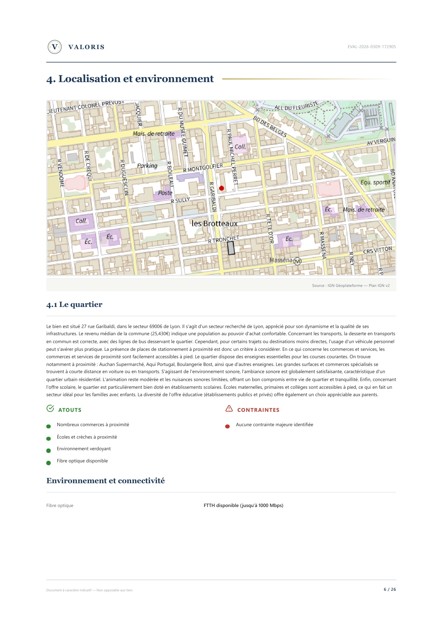Rapport VALORIS - Localisation et quartier